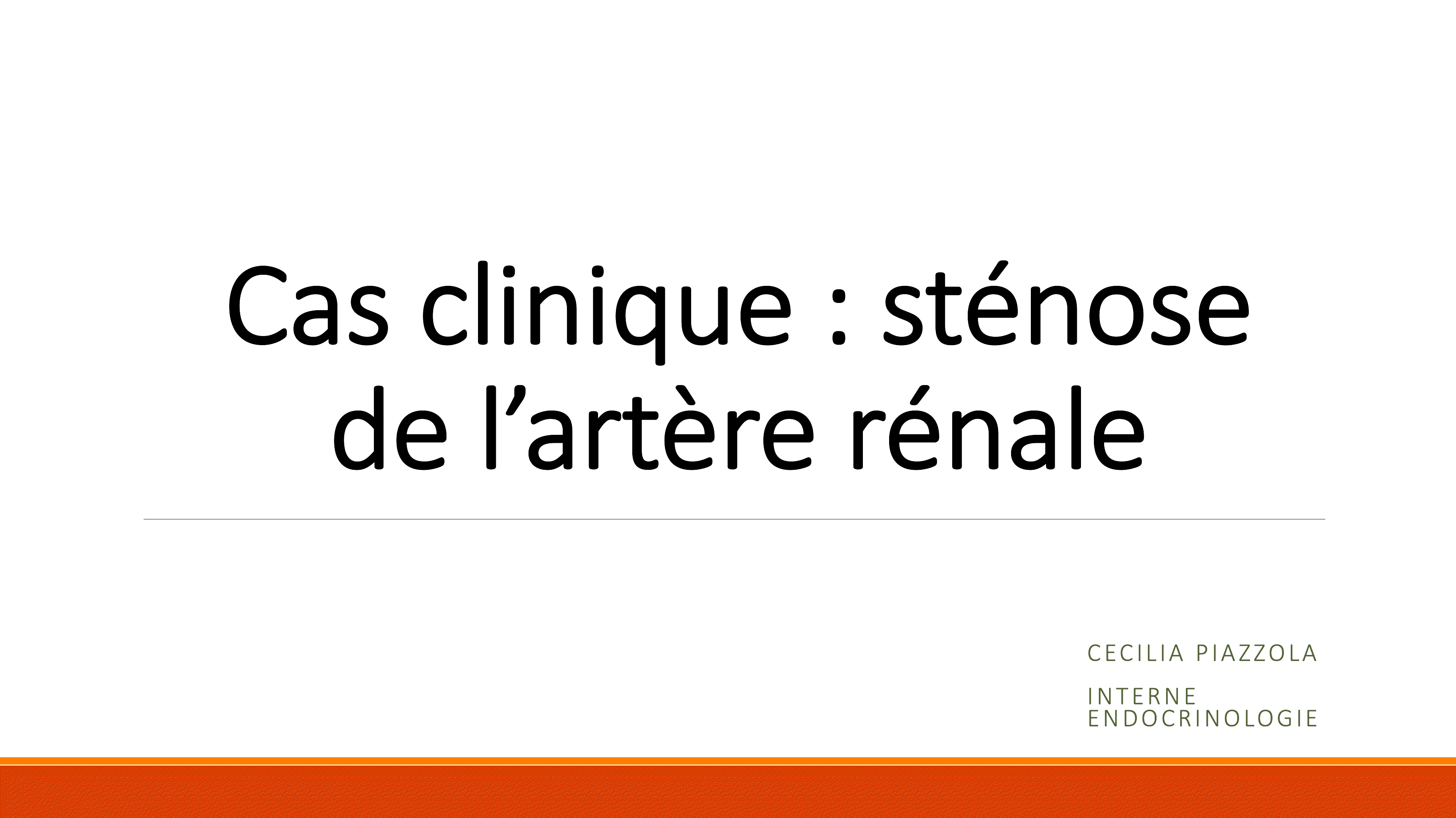 Sténose des artères rénales - Médecine Vasculaire - Marseille