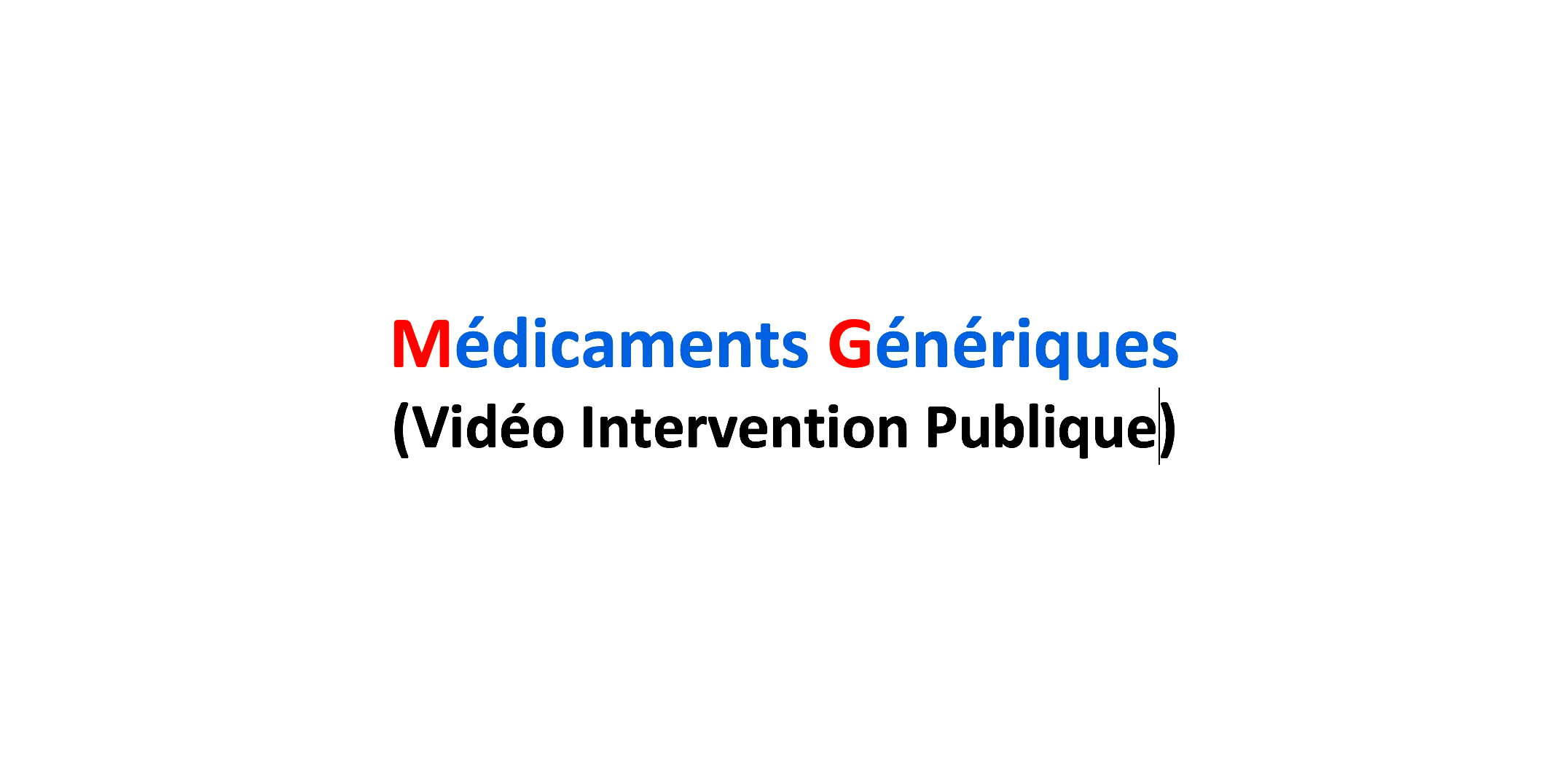 Dr RENUCCI - Médicaments génériques